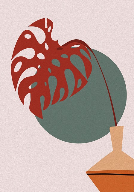 国风素材 - 龟背竹 /  植物 /  放荡不羁的 /  画画 /  树叶 /  热带 /  异国情调 /  波西米亚风 /  花卉背景 /  自然 /  背景