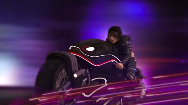 插画素材 - 摩托车、 自行车 /  电单车司机 /  速度 /  灯 /  亮点 /  背景屏幕 /  移动 /  数码插画