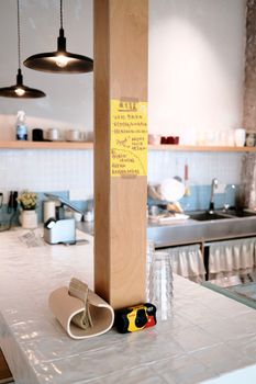 Charming café interior featuring a retro film camera and modern decor, located in Suzhou, China.